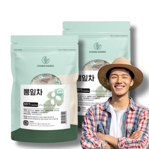 국산 뽕잎차 티백 50입 2팩 총 100입 HACCP 식약처인정, 1.2g, 2세트, 50개입