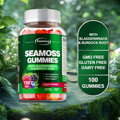 해초 구미 3000mg - 아일랜드 해초, 방울말, 우엉 뿌리 함유, 2개, 100정
