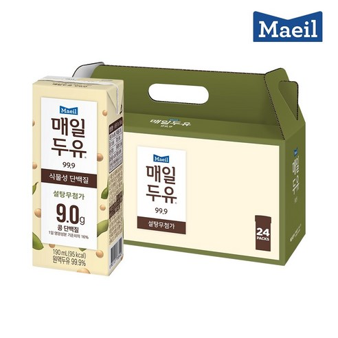 매일두유 99.9 두유 식물성 단백질 190ml 24팩 선물세트