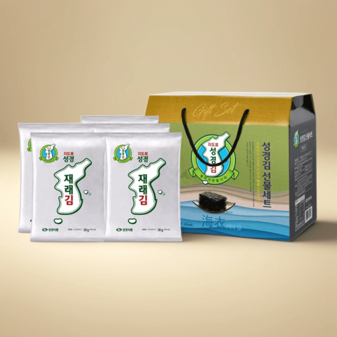 지도표성경 재래전장김 행복E세트, 30g 5봉