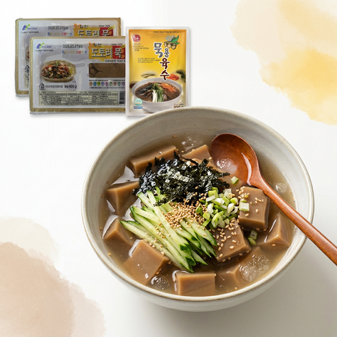 묵사발 밀키트 세트 묵용육수세트 (도토리묵 400g 5팩 + 묵용육수 330g 5팩), 3.65kg, 1개