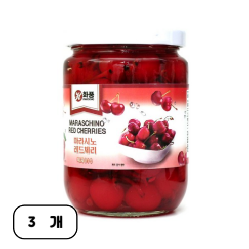 (배터짐)차이나 TopTHP 마라시노 홍체리 꼭지있음 레드체리 과일 통조림