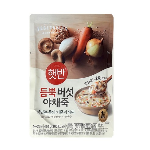 비비고 버섯야채죽, 420g, 1개