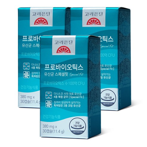 고려은단 프로바이오틱스 스페셜핏 100억 유산균 11.4g, 30정, 3개