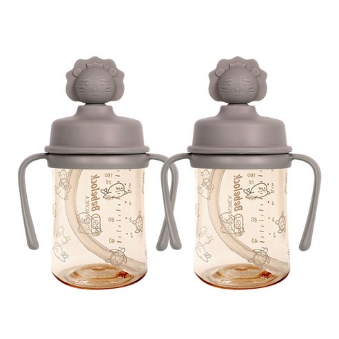 베베락 실리콘 토퍼 손잡이빨대컵 210ml(2P), 토퍼 손잡이 210(초코2P), 2개, 210ml