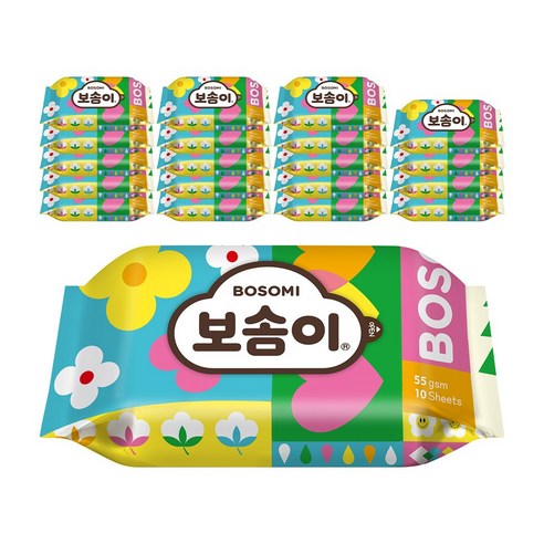 보솜이 펀앤플레이 라이트 물티슈 휴대용, 20개