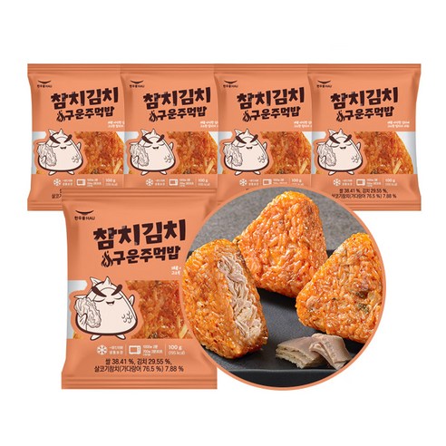 한우물 구운주먹밥 참치김치 100g, 100g, 5개