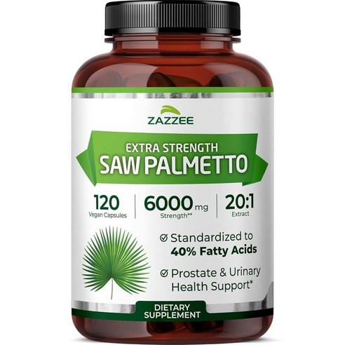 Zazzee 엑스트라 스트렝스 쏘팔메토 6000mg 캡슐 120정