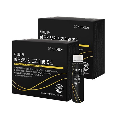 아르디엠 하이비타 실크알부민 프리미엄골드 마시는 알부민 실크펩타이드 난백분 25ml x 30병