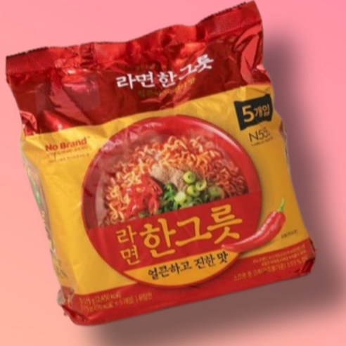 노브랜드 라면한그릇(얼큰) 115g x 5입 x 3개