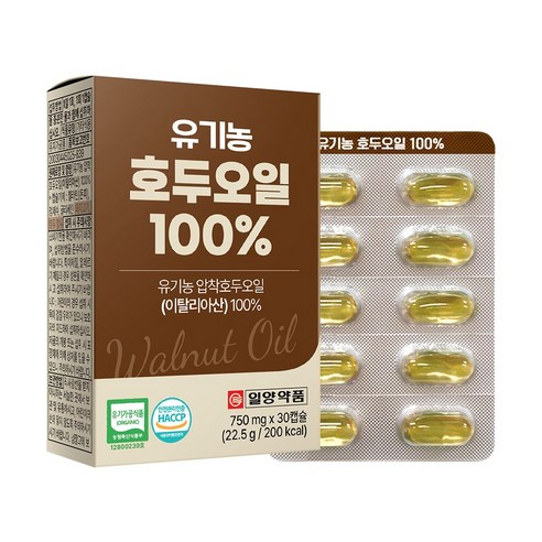 일양약품 유기농 호두오일100% 750mg x 30캡슐