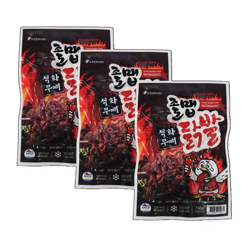 [무료배송] 원앙에프엔비 직화 무뼈 졸맵 닭발 150g, 3개, 150g