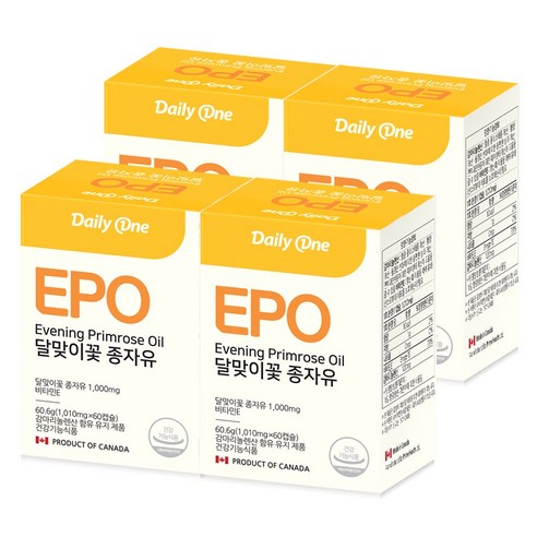 데일리원 달맞이꽃 종자유 감마리놀렌산 1010mg 60캡슐