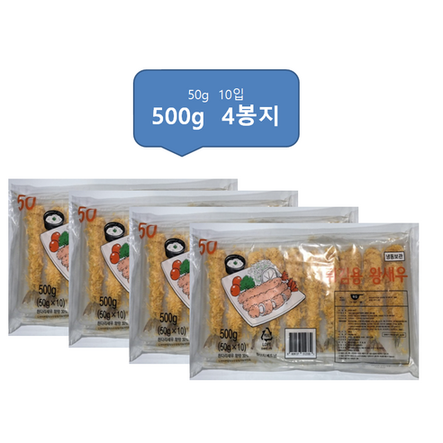 가토코 왕새우튀김(10미) 500g, 4개, 500g