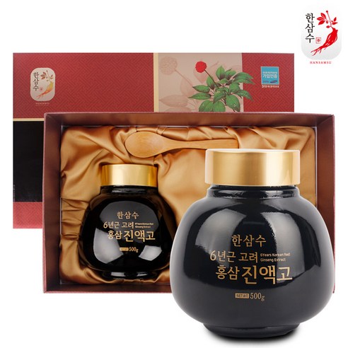 특 고려홍삼진액고 한삼수 500g+500g 2병 6년근