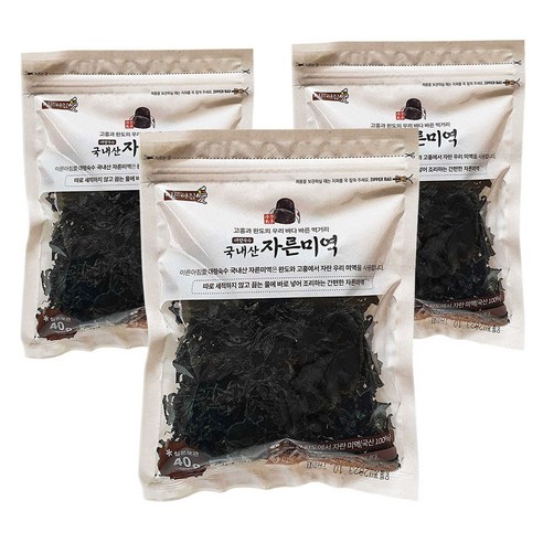 대령숙수 초간편 자른미역 40g x 3봉(1세트) 불리지 않고 바로 넣는 미역