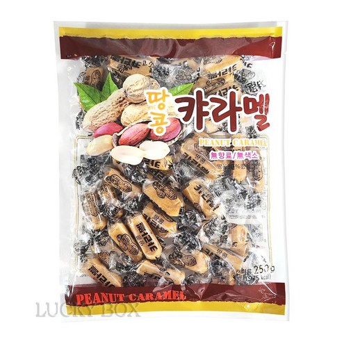 더식품 땅콩 캬라멜 250g 카라멜 캐러멜