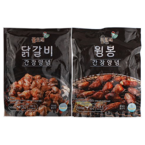 풀토래 간장양념 닭갈비_윙봉 2팩, 2개, 500g