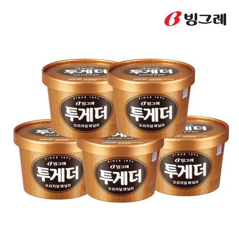 [G] 빙그레 투게더 바닐라 오리지널 900ml 5개 / 아이스크림