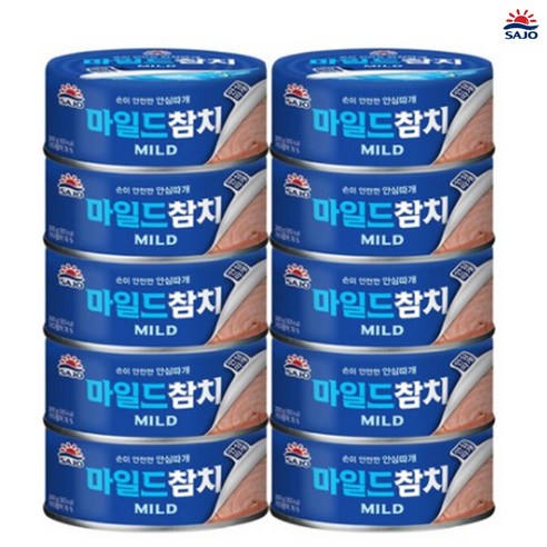 사조 마일드 참치 안심따개, 200g, 10개