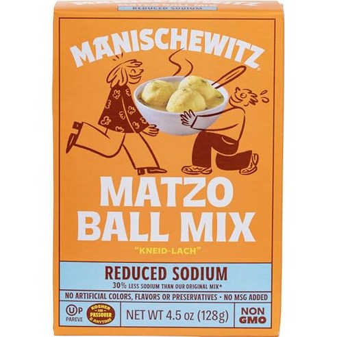 마니셰비츠 마초 볼 믹스, 저염, 141그램 Manischewitz Matzo Ball Mix, Reduced Sodium 5 oz