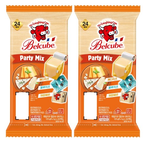 래핑카우 벨큐브 24큐브 125g 파티믹스 2개