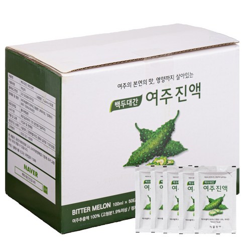 시골장터 여주즙 50포 백두대간 여주진액 액기스 여주차