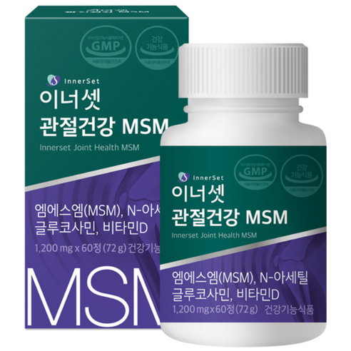 이너셋 관절건강 MSM 72g, 60정, 1개