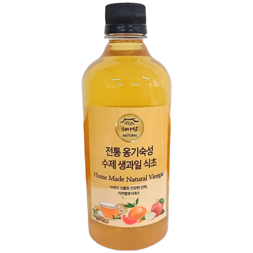 해아람 수제 사과식초 천연 자연발효 국산 다이어트 건강식초, 1개, 500ml