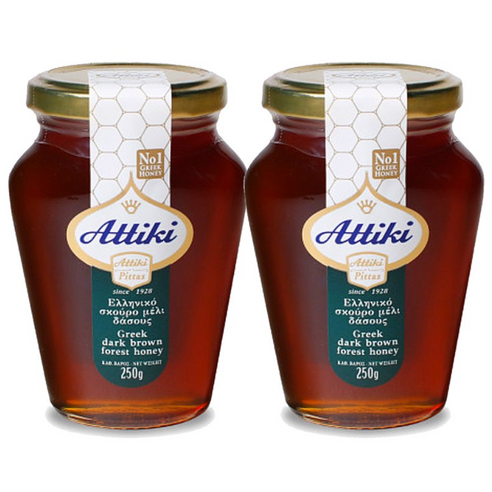 아티키 그리스 감로꿀 그릭 허니 다크브라운 꿀 250g, 2개, 250g