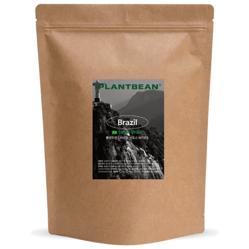 [산미없는] 브라질 산토스 NY2/3 원두커피 1kg 중강배전 고소 너트 크리미, 1kg, 1개, 핸드드립(중간)
