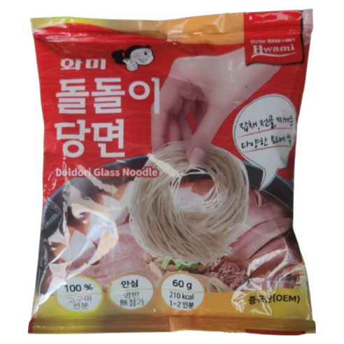 화미 돌돌이 당면 가정용 일회용, 15개, 60g
