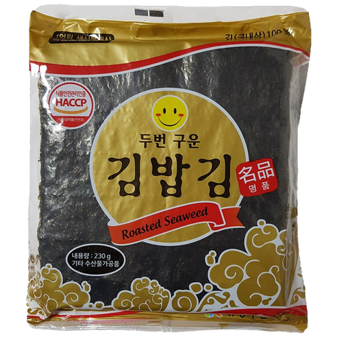 freshMe 유창 두번구운 김밥김(명품) 100매x10봉, 230g, 10개