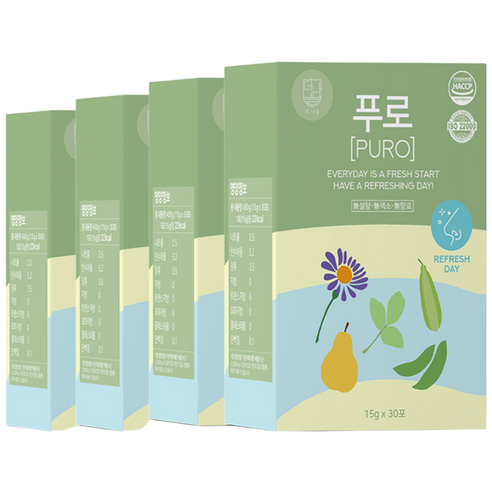 더나을 푸로 쑥부쟁이 작두콩 수세미 유근피 진액 차 즙, 450g, 4박스
