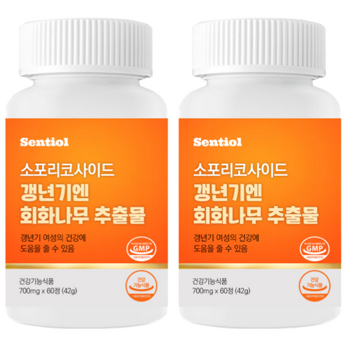 소포리코 사이드 갱년기 여성 보조제 / 플로라필 다이어트 회화나무 추출물, 2개, 60정