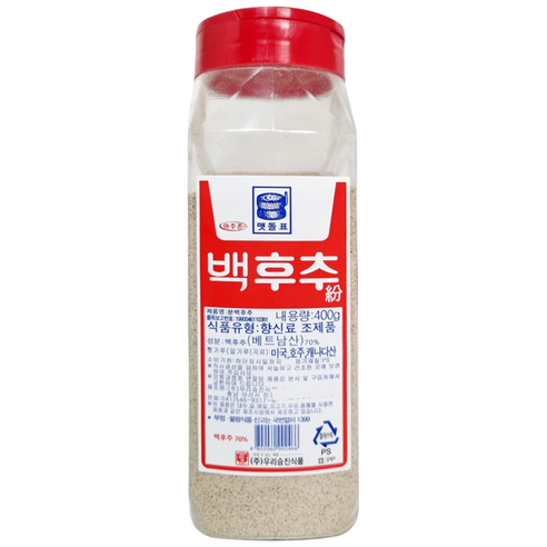 맷돌표 아주존 백후추, 2개, 400g