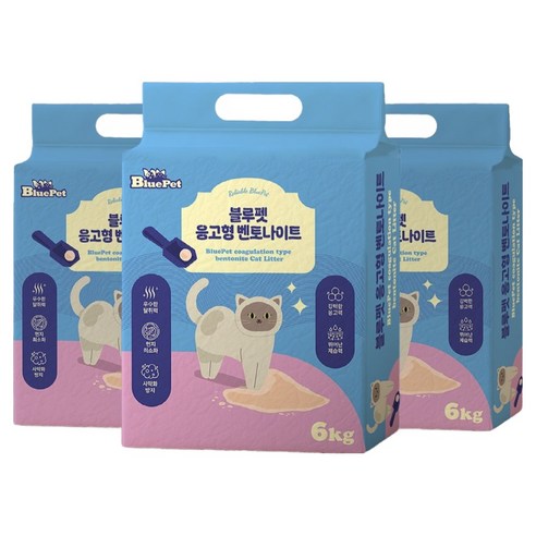 블루펫 먼지없는 고양이모래 벤토나이트 응고력 좋은 대용량, 무향, 1개, 18kg