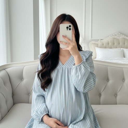미야미 44 120 빅사이즈 만삭가능 임산부 롱원피스 임부복 추천 출산 선물 임신 임부
