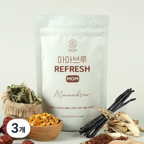 [마마브루] RefreshMom 리프레시맘 산후조리 루이보스, 3개, 42g