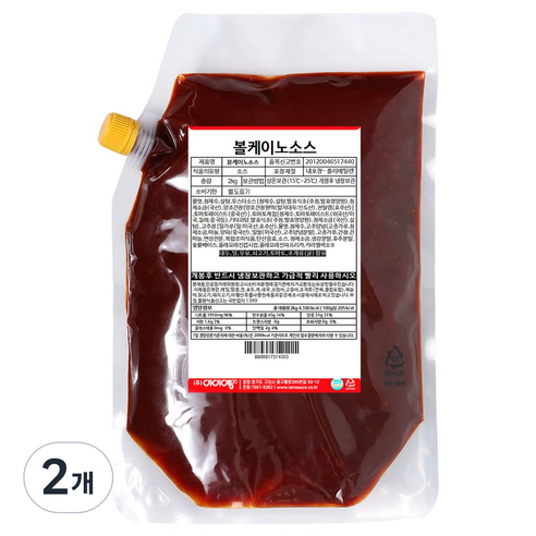 아이엠소스 볼케이노소스 치밥, 2kg, 2개