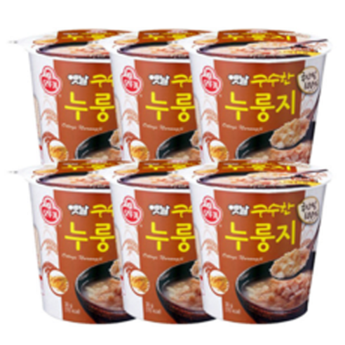 오뚜기 옛날구수한누룽지소컵 30gX6개입무료배송 해외여행, 30g, 6개