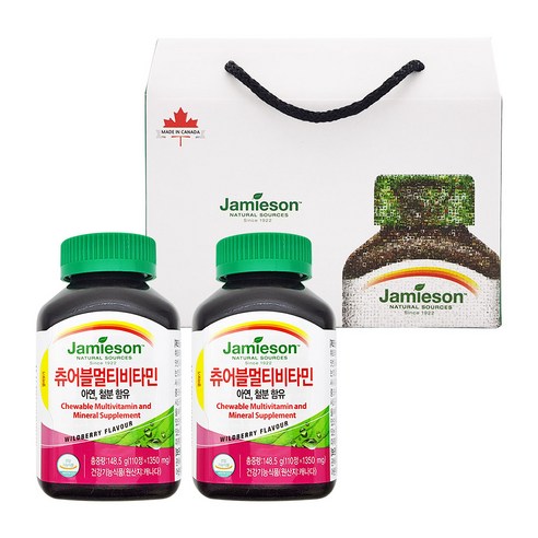 자미에슨 츄어블 멀티비타민 1350mg, 110정, 2개
