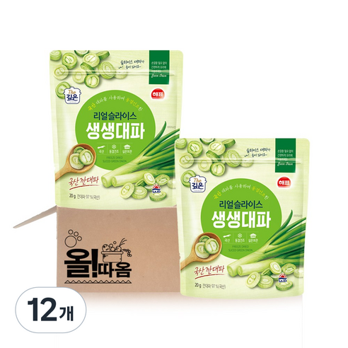 해표 리얼슬라이스 생생대파, 20g, 12개
