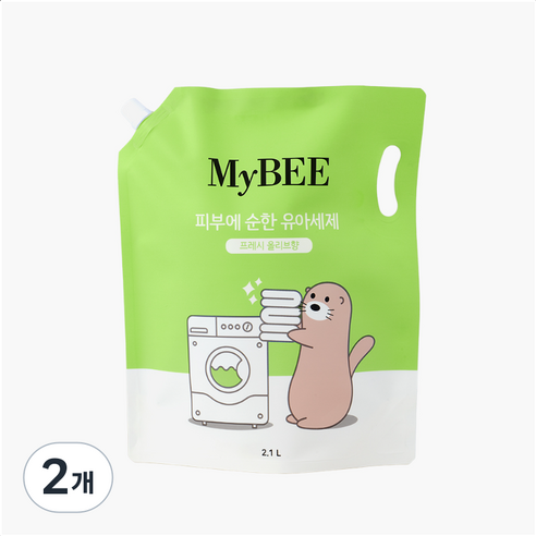 마이비 피부에 순한 유아세제 리필, 2.1L, 2개