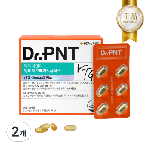 닥터피엔티 알티지오메가3 플러스 628mg, 2개, 60정