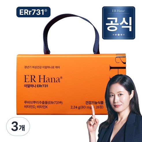 이알하나 ERr731 중년 여성 영양제, 3개, 28정