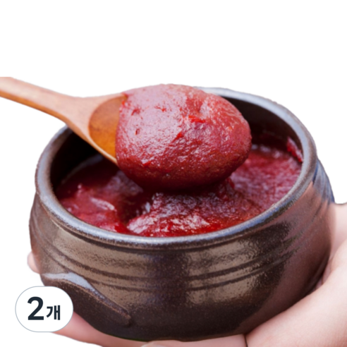 [산골행복콩]국산 명품 수제 안매운 전통 고추장, 2개, 500g