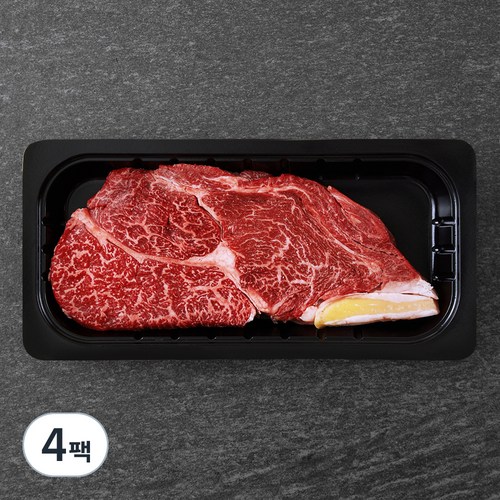 이로우 국내산 무항생제 소고기 등심 구이용 (냉장), 300g, 4팩
