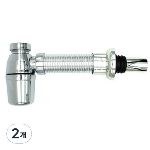 준앤코 세면대 배수트랩 망치트랩 벽 바닥 트랩, 2개