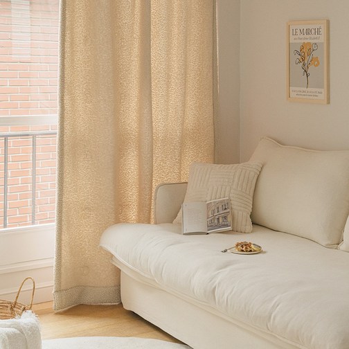 베어리 양털 솜누빔 방한 커튼